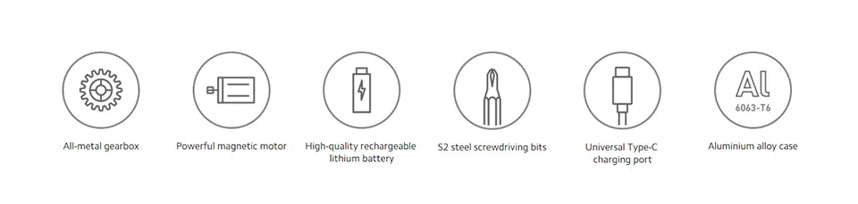 HomyDIY™ Xiaomi Mijia Electric Precision Screwdriver Kit – 24 Magnetic Bits for Phone, PC & Home Repair