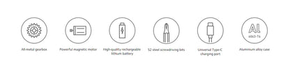 HomyDIY™ Xiaomi Mijia Electric Precision Screwdriver Kit – 24 Magnetic Bits for Phone, PC & Home Repair