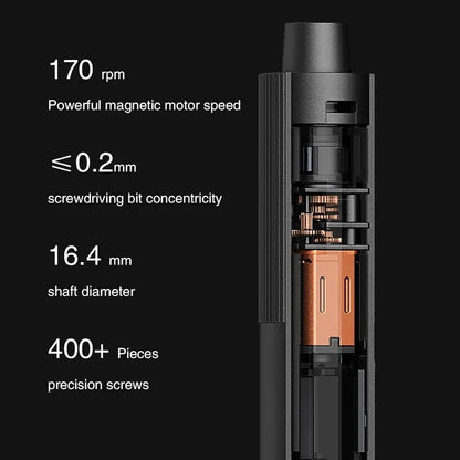 HomyDIY™ Xiaomi Mijia Electric Precision Screwdriver Kit – 24 Magnetic Bits for Phone, PC & Home Repair