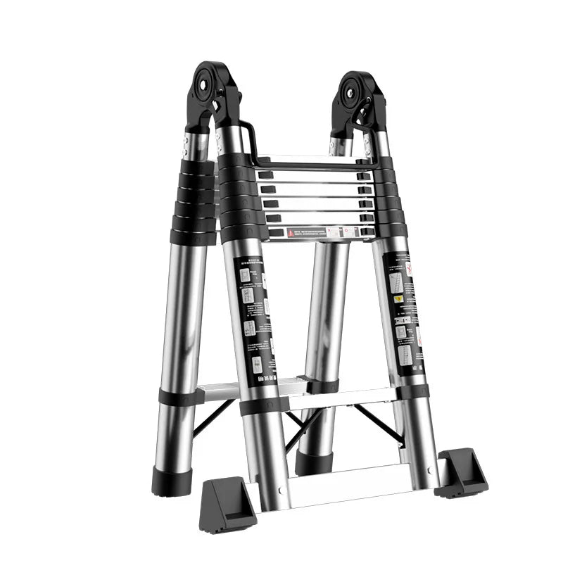 HomyDIY™ A‑Frame Telescopic Ladder – Multi-Purpose Aluminum Extension