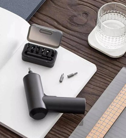 HomyDIY™ Xiaomi Mijia Electric Screwdriver 3.6V – 5N·m Torque, 12 S2 Bits, Rechargeable, Compact Home Tool