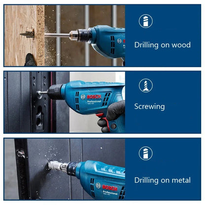 HomyDIY™ Bosch GBM 400KL Electric Drill – 400W Compact Corded Tool with Carrying Case